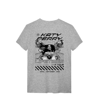Nome do produto Camiseta - The lifetimes Tour fundo preto - Katy Perry