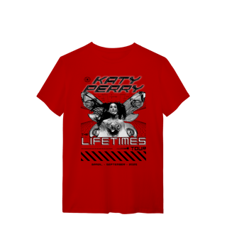 Nome do produto Camiseta - The lifetimes Tour fundo preto - Katy Perry
