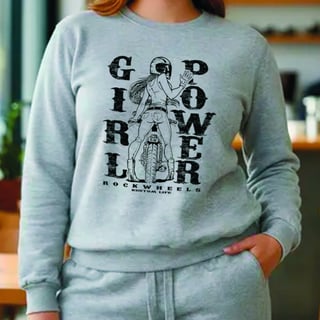 MOLETOM - FECHADO - GIRL POWER - MESCLA