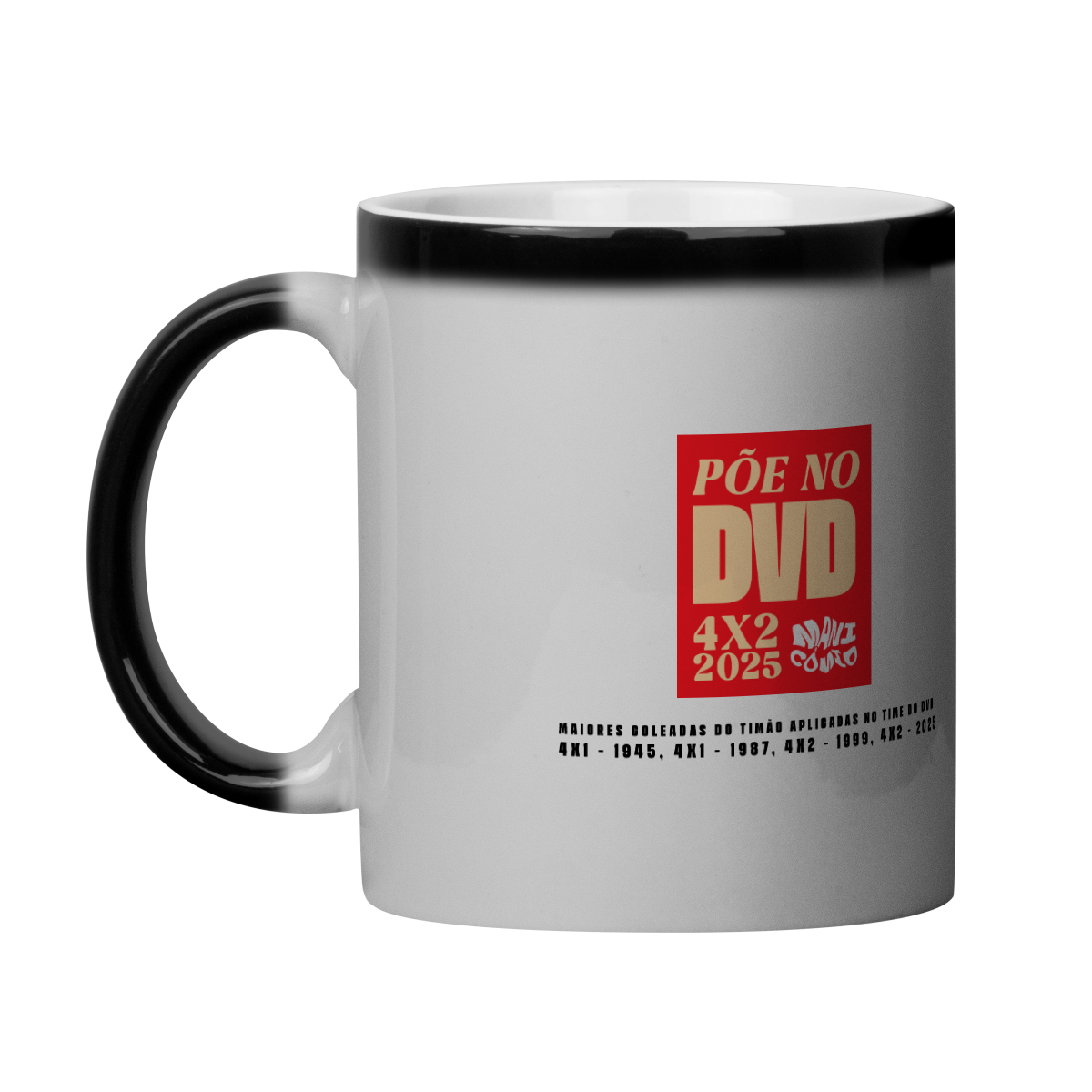 Nome do produto: Caneca Põe no DVD - Linha Arena