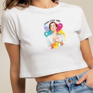 Cropped Para Esse Ano - Paz