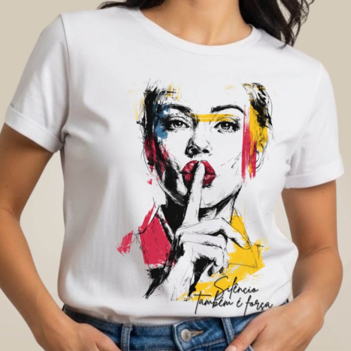 Nome do produto: Camiseta Silêncio Também é Força
