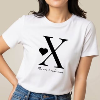 Nome do produto Camiseta Letra X - Meu Viver é Minha Marca