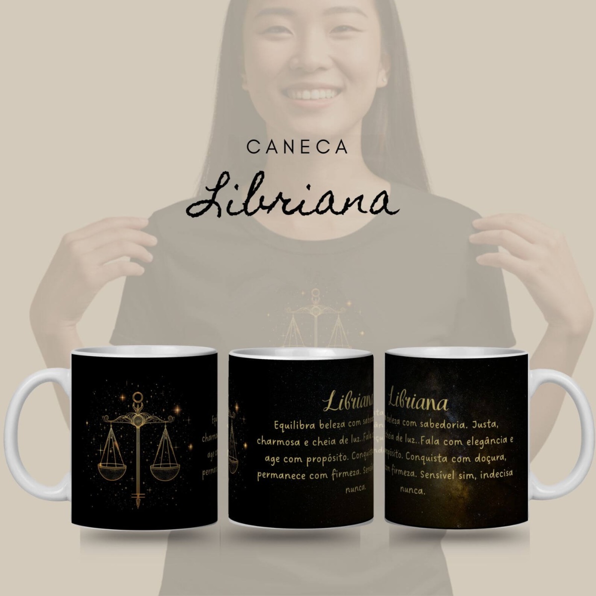 Nome do produto: Caneca Zodíaco - Libriana
