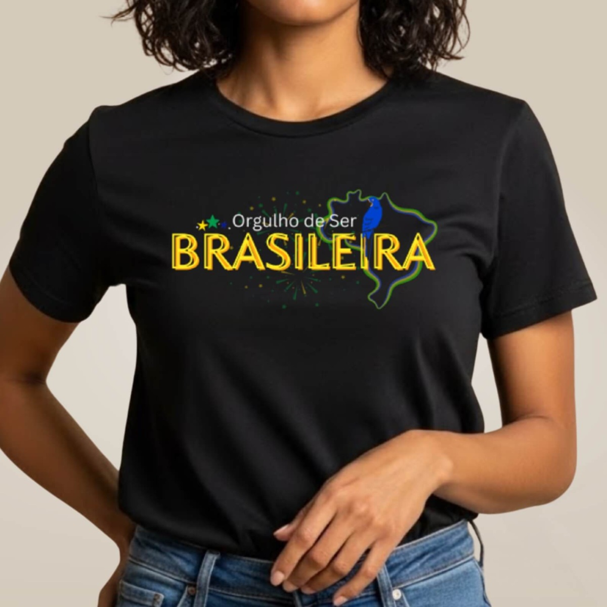 Nome do produto: Camiseta Orgulho de Ser Brasileira Black