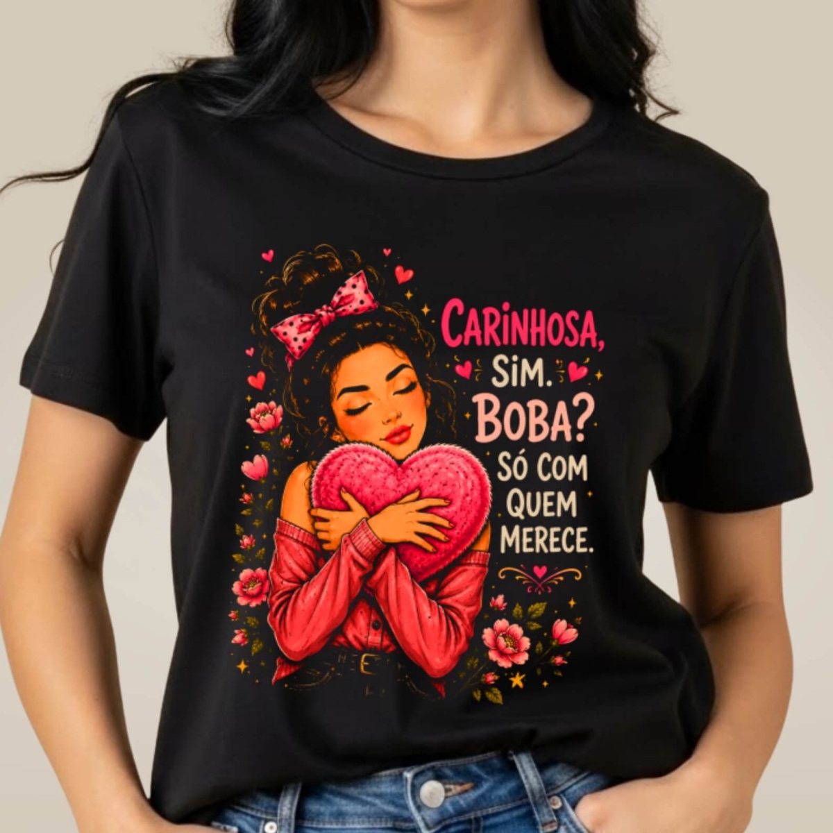 Nome do produto: Camiseta Sou Assim - Carinhosa