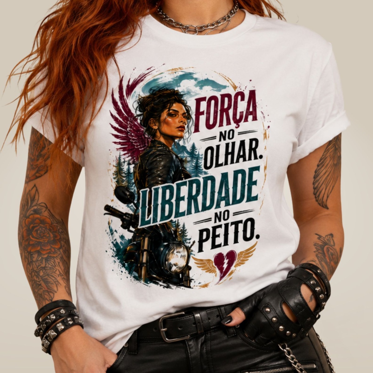 Camiseta Prime | Moto & Liberdade - Liberdade no Peito