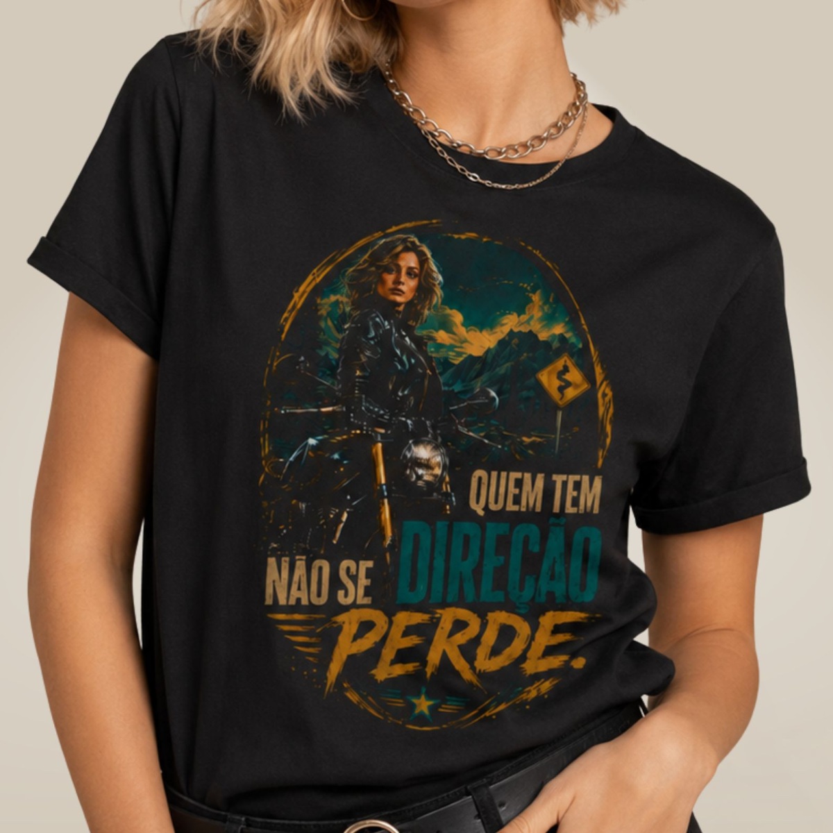 Camiseta Prime | Moto & Liberdade - Quem Tem Direção Não se Perde