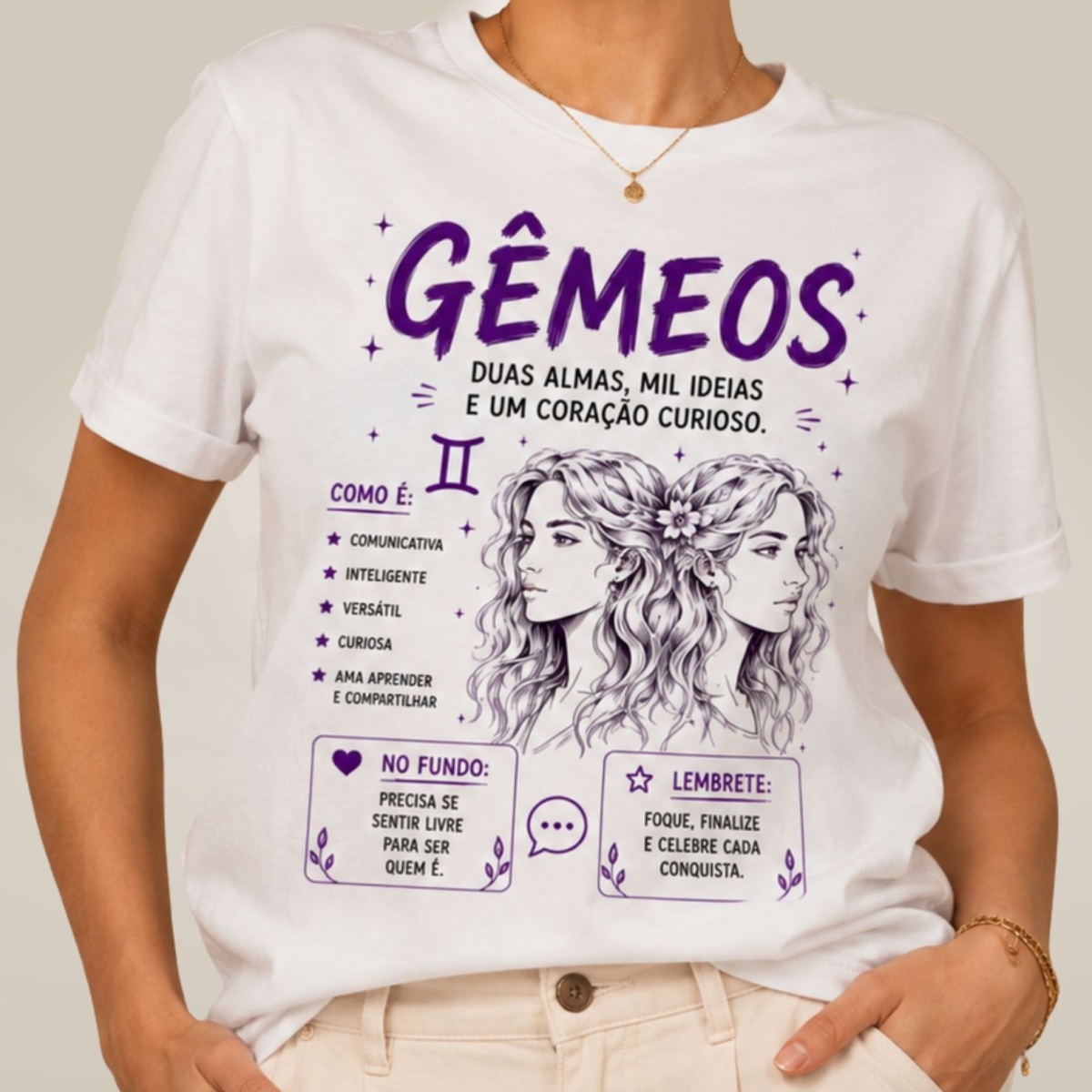 Camiseta Essência dos Signos - Gêmeos