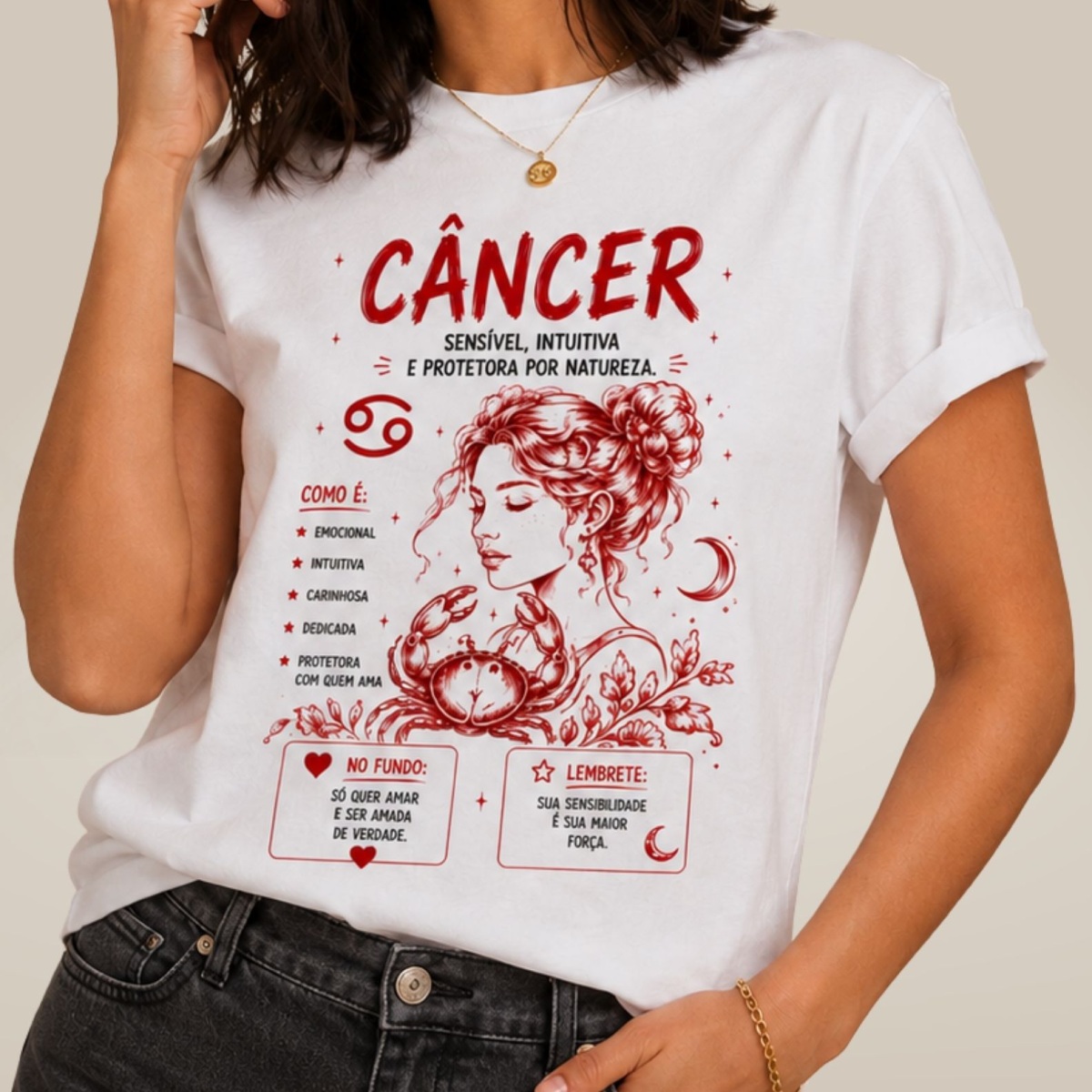 Camiseta Essência dos Signos - Câncer