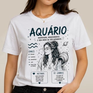 Nome do produto Camiseta Essência dos Signos - Aquário
