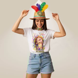 Nome do produto Camiseta Doce Carnaval - Sou + Feliz