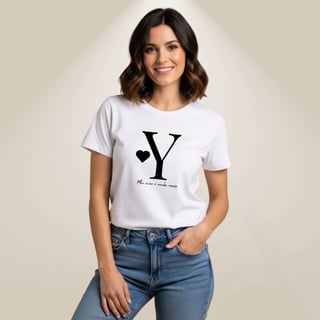 Nome do produto Camiseta Letra Y - Meu Viver é Minha Marca