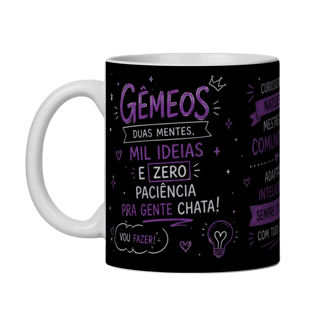 Nome do produto Caneca Meu Signo - Sou de Gêmeos