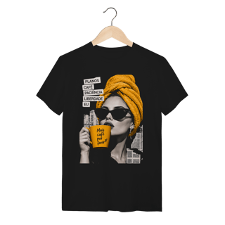 Nome do produto Camiseta Ela Editorial - Café, Atitude e Liberdade