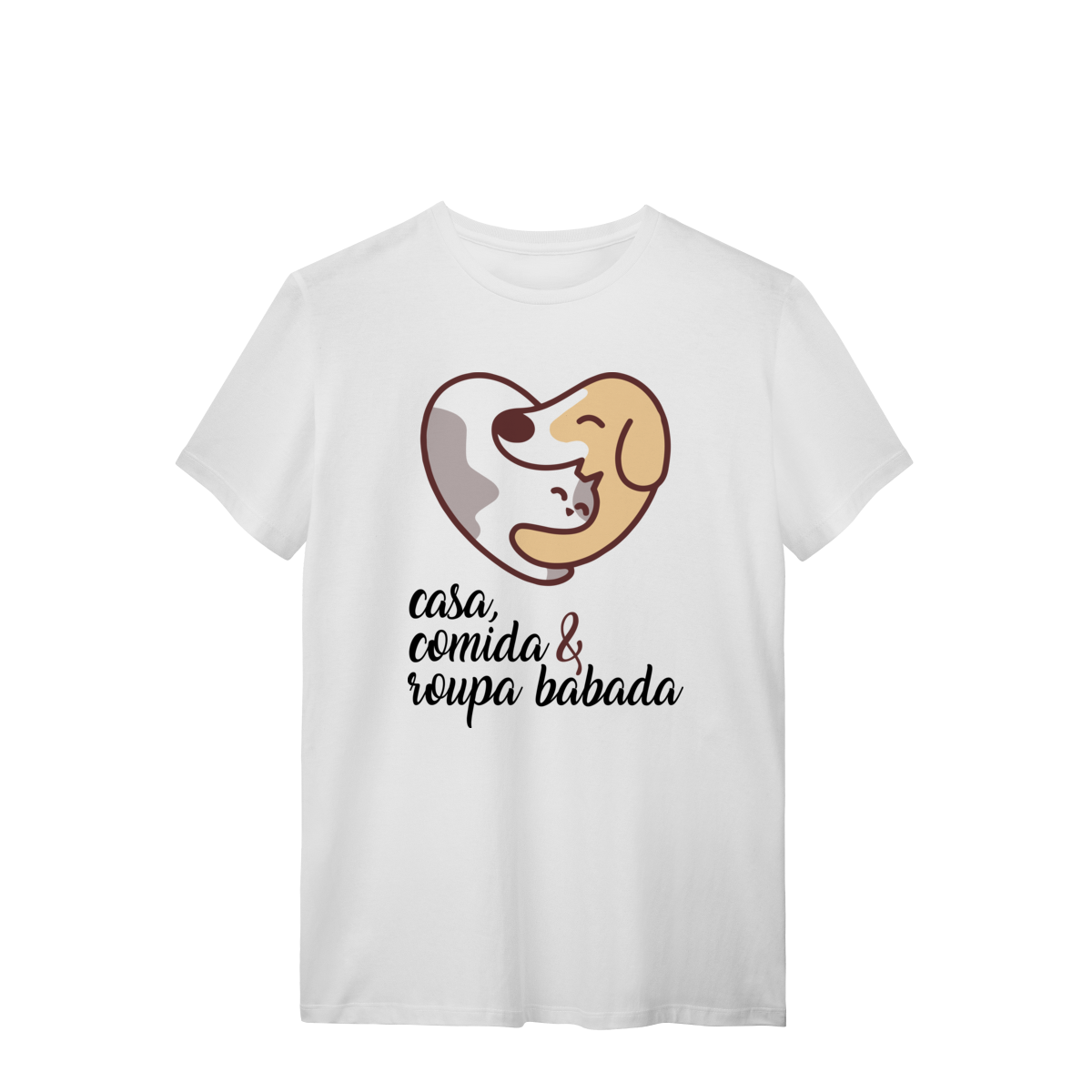 Camiseta Casa, Comida & Roupa Babada