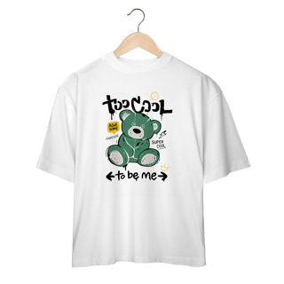 Nome do produto Camiseta Oversized Urso Awesome – Estampa Alternativa com Teddy Punk Distorcido | OxVibe Streetwear