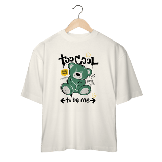 Nome do produto Camiseta Oversized Urso Awesome – Estampa Alternativa com Teddy Punk Distorcido | OxVibe Streetwear