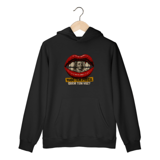 Nome do produto Moletom Quality Canguru “Tudo Tem Preço” – Estampa com Crítica Visual  | OxVibe Streetwear