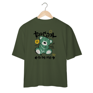 Nome do produto Camiseta Oversized Urso Awesome – Estampa Alternativa com Teddy Punk Distorcido | OxVibe Streetwear