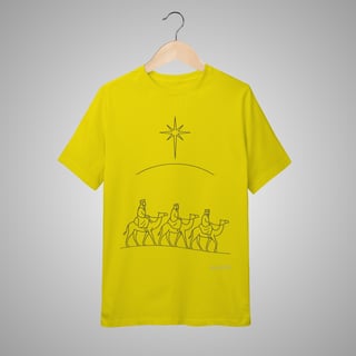 Nome do produtoTrês Reis Magos – Camiseta Infantil 10 a 14 anos – Coleção Natal
