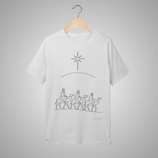Nome do produtoTrês Reis Magos – Camiseta Infantil 10 a 14 anos – Coleção Natal