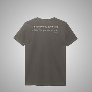 Nome do produtoCristo vive em mim - Camisa masculina estonada