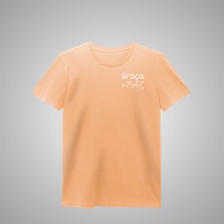 Nome do produtoGraça e paz - Camisa feminina estonada