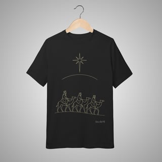 Nome do produtoTrês Reis Magos – Camiseta Infantil 10 a 14 anos – Coleção Natal