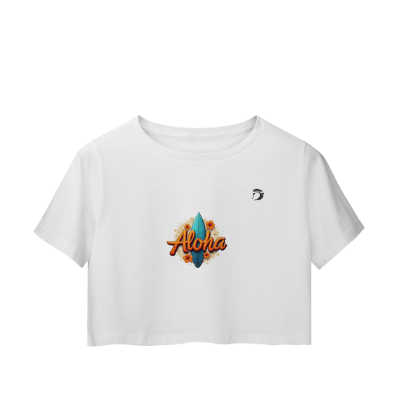 Camisa cropped manga curta Dream Surf