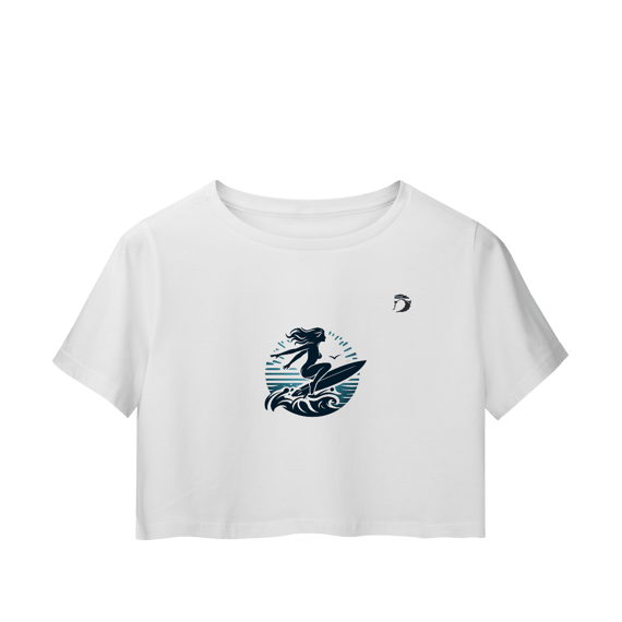 Camisa cropped manga curta Dream Surf