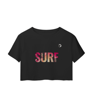 Camisa cropped manga curta Dream Surf