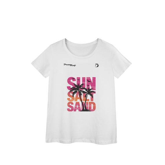 Camiseta baby long manga curta feminino Dream Surf