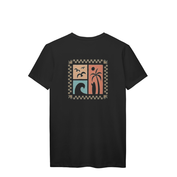 Camiseta manga curta masculino Dream Surf frente e costas