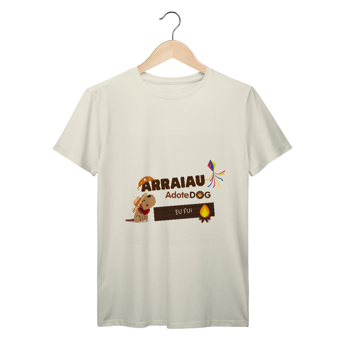 Nome do produto: Camiseta T-Shirt Prime Arraiau AdoteDog – Eu Fui