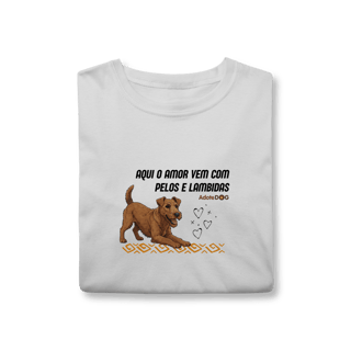 Nome do produto Aqui o amor vem com pelos e lambidas