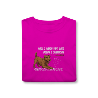 Nome do produto Aqui o amor vem com pelos e lambidas