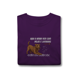 Nome do produto Aqui o amor vem com pelos e lambidas