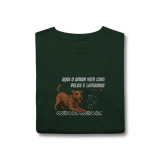 Nome do produto Aqui o amor vem com pelos e lambidas