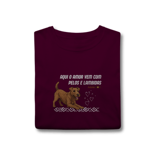 Nome do produto Aqui o amor vem com pelos e lambidas