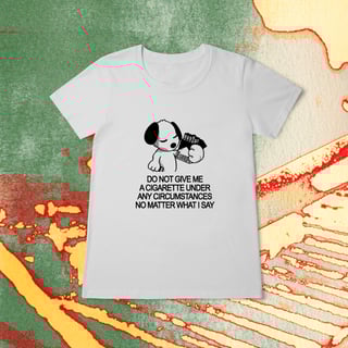 Nome do produto Baby tee DO NOT GIVE ME A CIGARETTE
