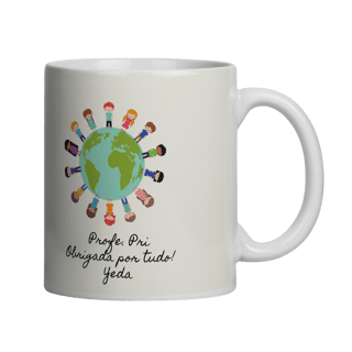 Caneca personalizada - com o nome da profe e da criança