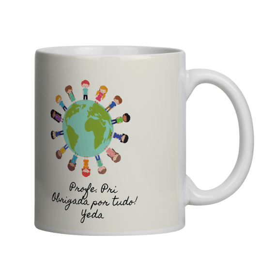 Caneca personalizada - com o nome da profe e da criança