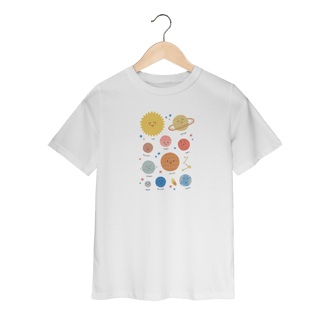Camiseta Infantil Sistema Solar (2 a 8 anos)