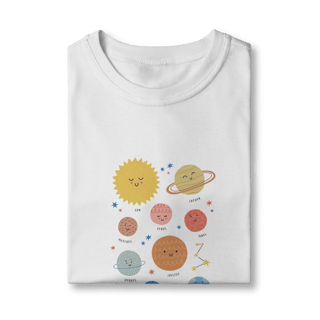 Nome do produtoCamiseta Infantil Sistema Solar (2 a 8 anos)