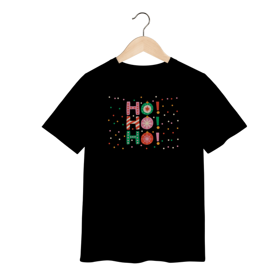 Camiseta Ho Ho Ho! (2 a 8anos)