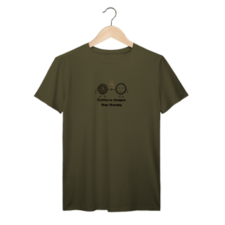 Nome do produtoCamiseta Coffee Is Cheaper Than Therapy
