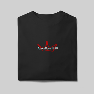 Nome do produto Camiseta Oversized – Apocalipse 19:16 | O Rei dos Reis