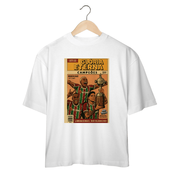 Camisa Oversized Unissex Liberta Hat-Trickolor Fluminense