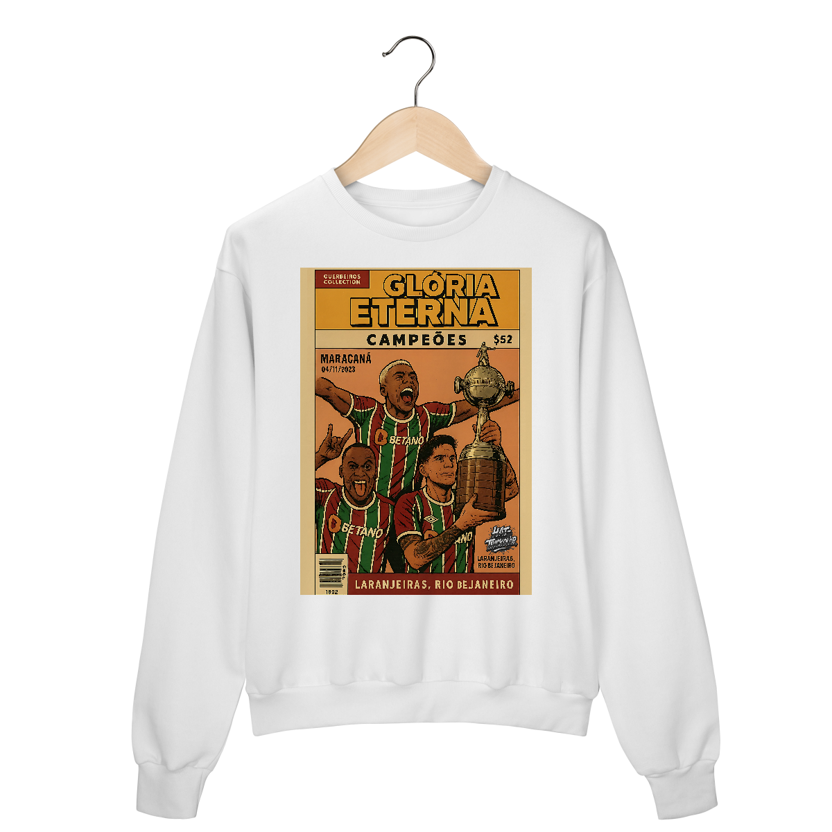 Nome do produto: Moletom Unissex Liberta Hat-Trickolor Fluminense